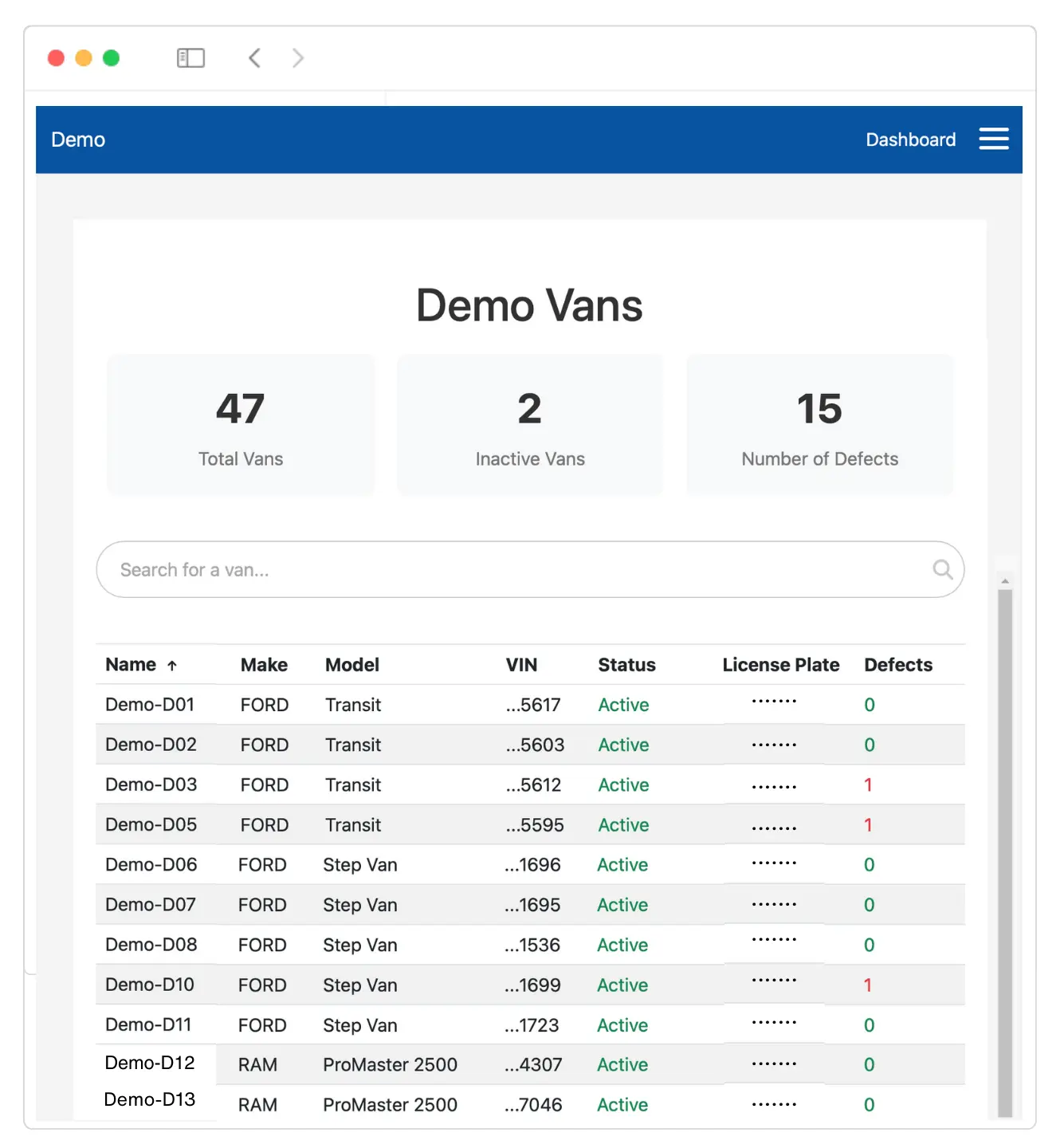 Fleet Visibility Dashboard