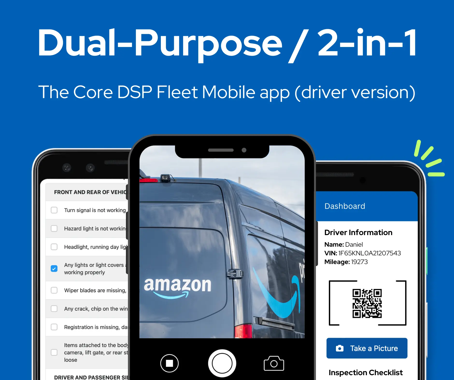 Driver mobile app interface